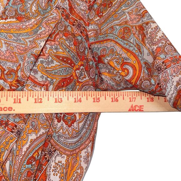 Kate and Lily Sz 4 Faux Wrap Dress Preppy Boho Feminine Flowy Colorful - Picture 7 of 11